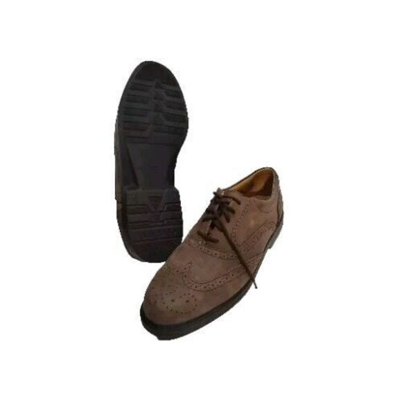 GH Bass Men\'s Leather Wingtip Oxford Dress Shoes Taupe Size 11.5M Style 6240 main image 7